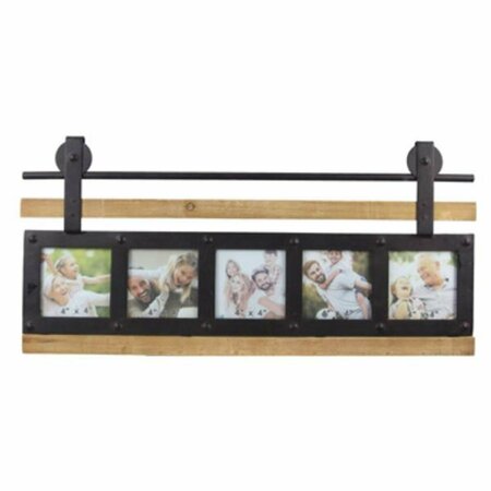 YOUNGS 4 x 4 in. Metal Photo Frames with Barn Door Look Hanger 20343